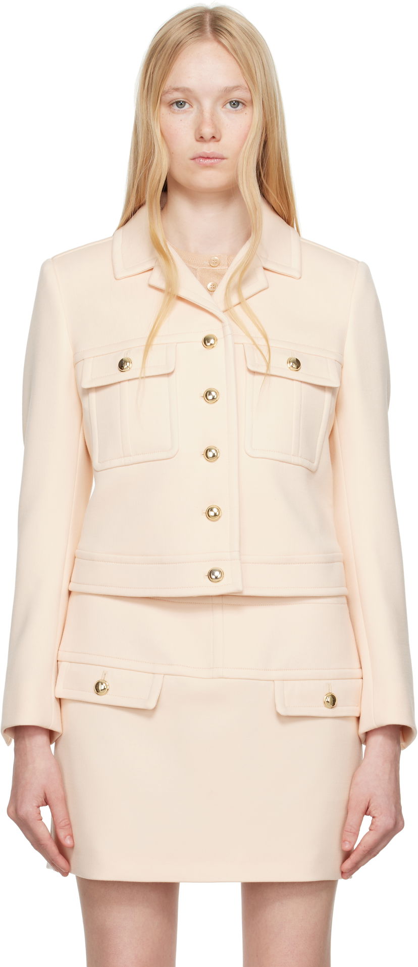 Suknja Tom Ford TOM FORD Cropped Safari Jacket Bež | CS1266-FAX567