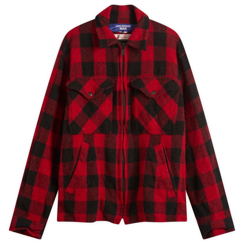 Košulja Junya Watanabe Junya Watanabe MAN x Filson Check Zip Overshirt, Size Large Crvena | WP-J011-051-1