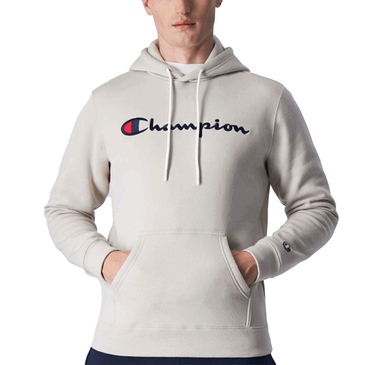 Dukserice Champion Pullover Hoodded Sweatshirt with Kangaroo Pocket Bež | 220253-ES057, 0