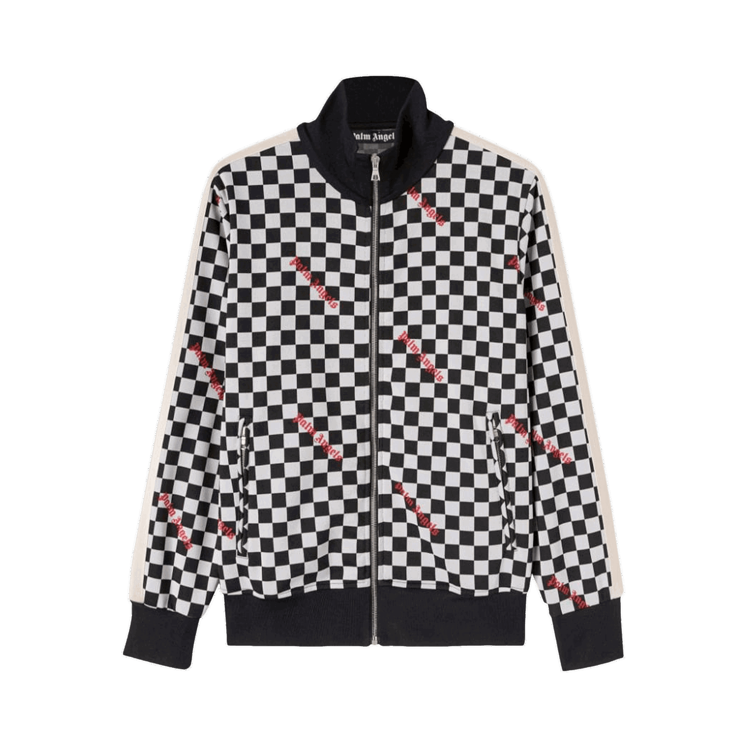 Jakna Palm Angels Jacquard Damier Classic Track Jacket Crna | PMBD001F22FAB0041025, 0