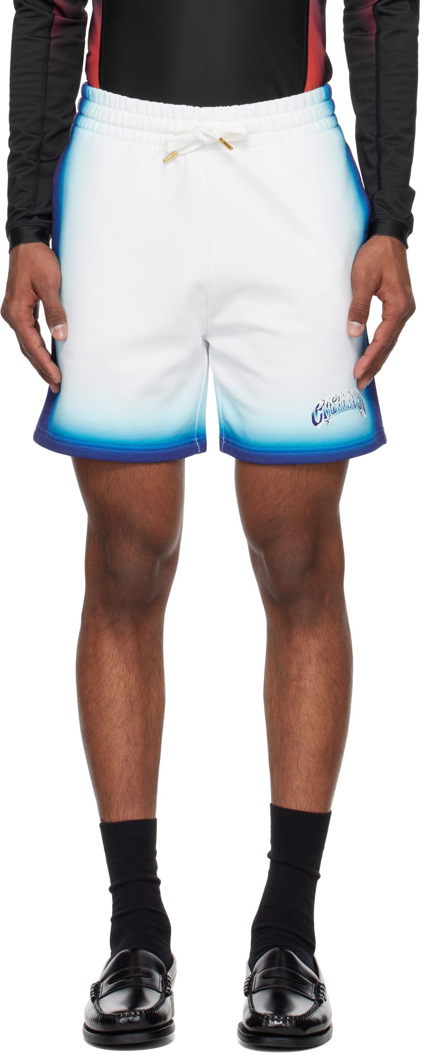 Kratke hlače Casablanca Casablanca Fade Sweat Shorts Bijela | MS25-JTR-003-05