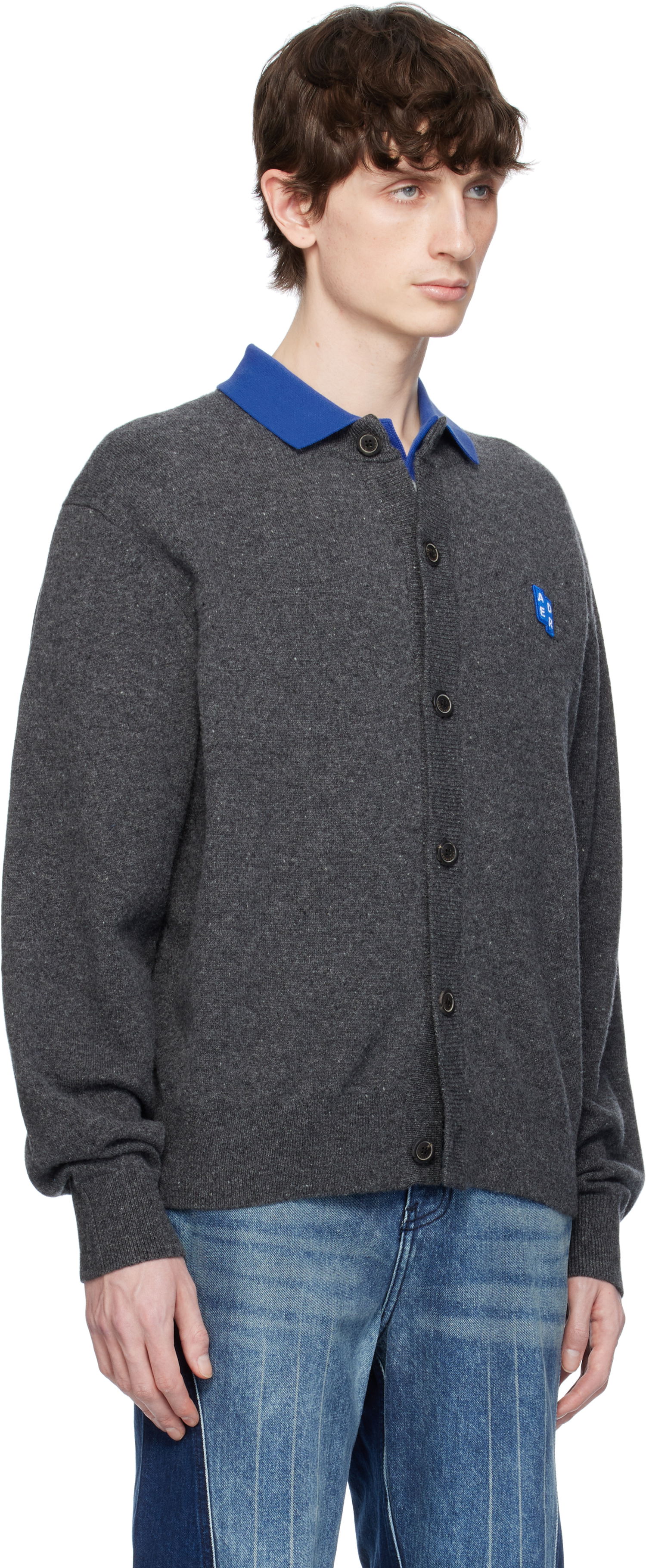 Džemper ADER ERROR ADER error TRS Tag Cardigan Siva | BO42FYKT0702CC, 1