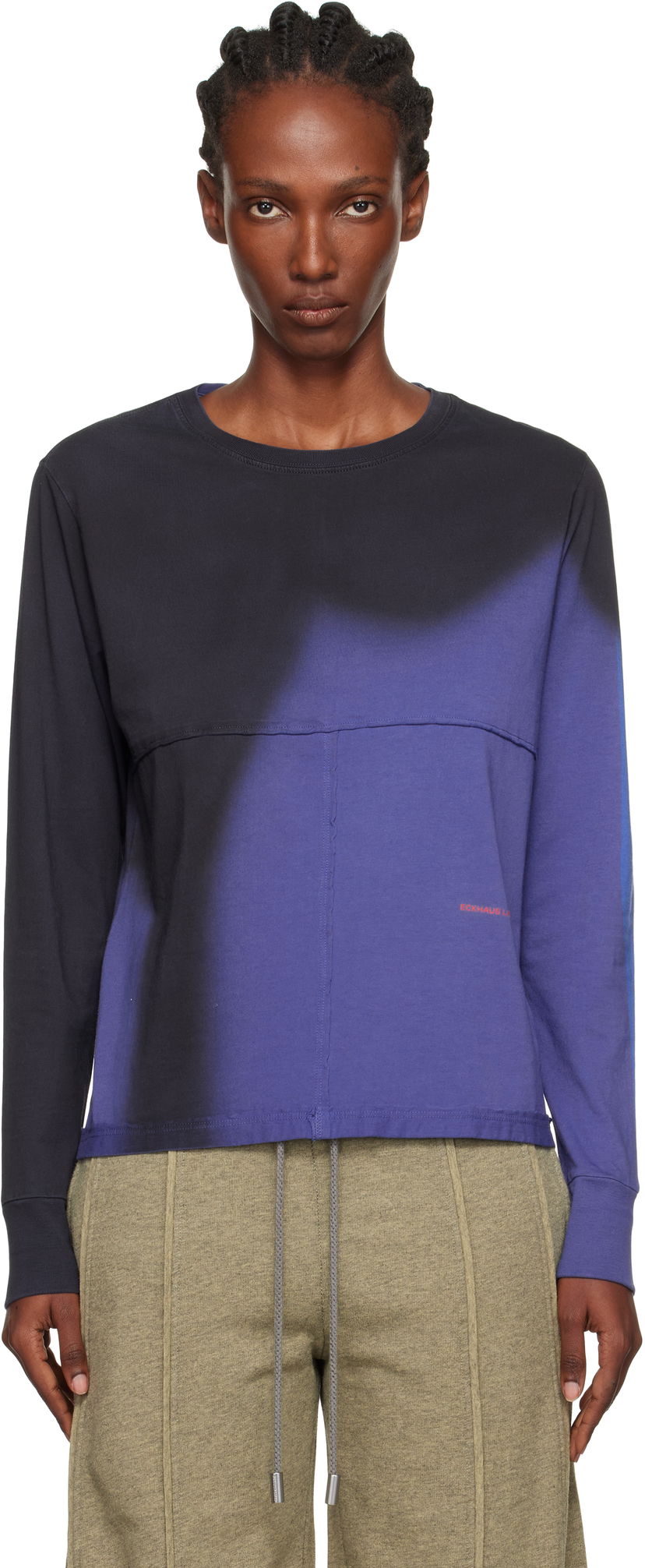 Majica kratkih rukava Eckhaus Latta Eckhaus Latta Lapped Long Sleeve T-Shirt Ljubičasta | 302-EL-PF25-S -