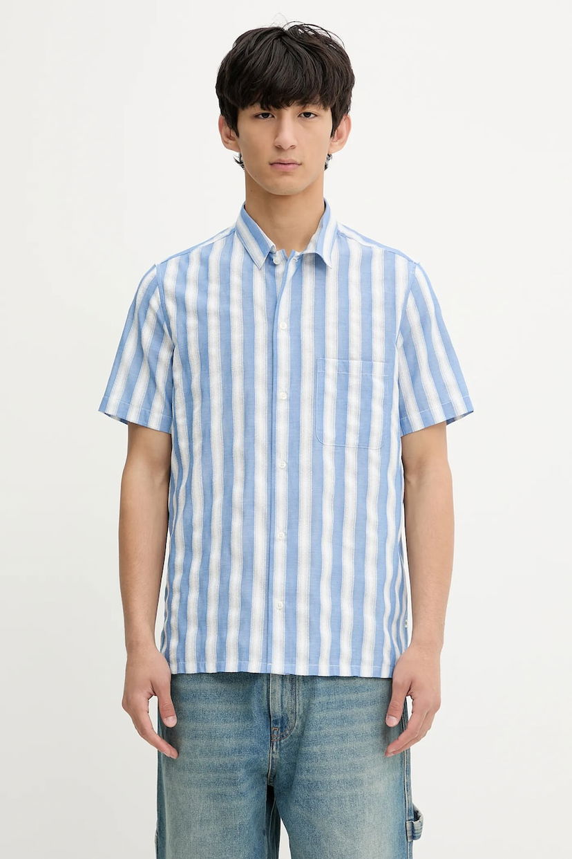 Košulja Samsoe Samsoe Samsoe Samsoe Saavan Regular Fit Classic Collar Shirt Plava | M25200042