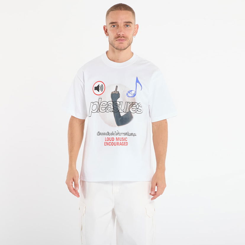 Majica kratkih rukava Pleasures Loud Music T-Shirt Bijela | P25F008-WHITE