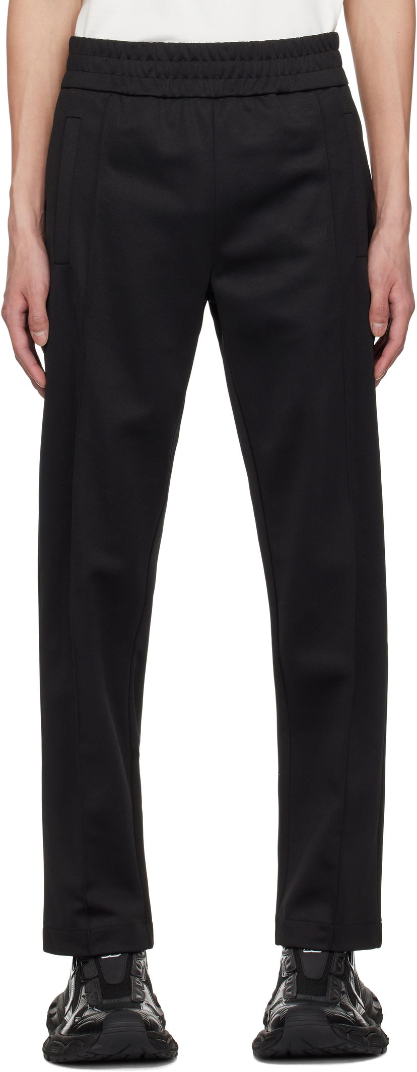 Trenirka Palm Angels Palm Angels Curved Logo Track Pants Crna | PMCJ048S25FAB0011003