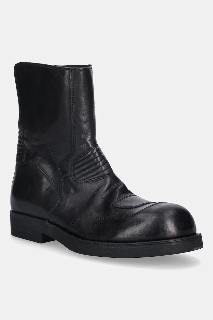 Tenisice i cipele Maison Margiela MM6 Maison Margiela Ribbed Leather Boots Crna | SH3WU0015.P7431.T8013