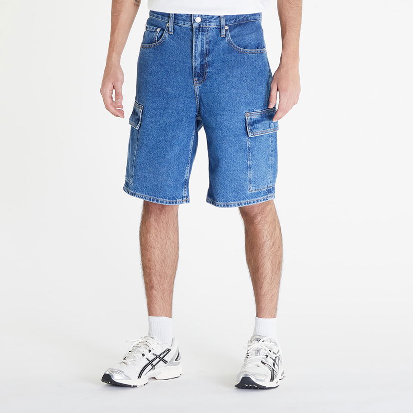 Kratke hlače CALVIN KLEIN Jeans 90'S Loose Cargo Short Plava | J30J324877 1A4