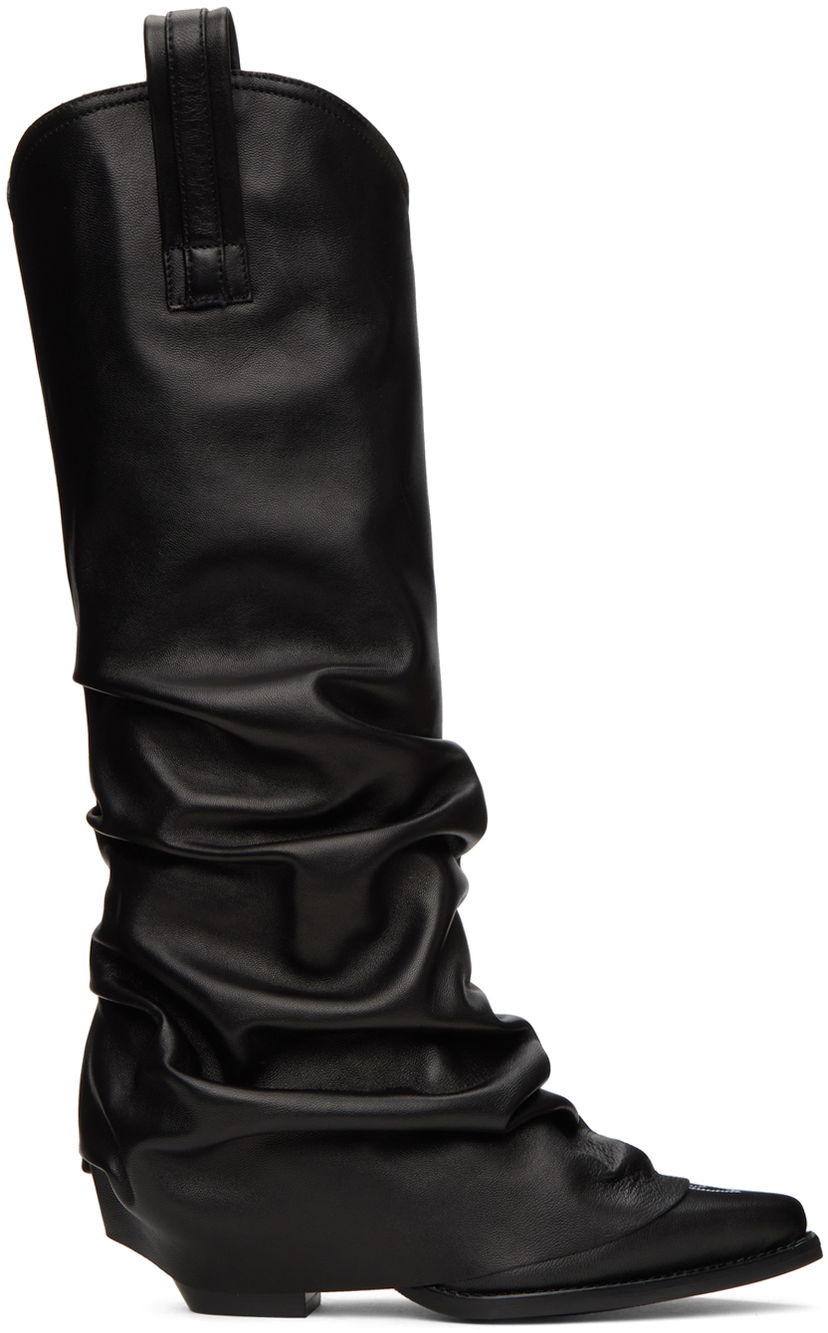 Haljina R13 R13 Mid Cowboy Sleeve Boots Crna | R13S0107-S001A