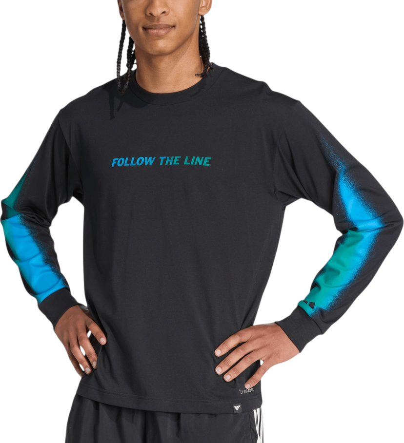 Majica kratkih rukava adidas Originals Follow the Line Long Sleeve Tee Crna | jx3178