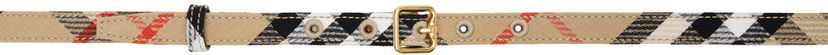 Pojasevi Burberry Burberry Thin Check B Buckle Belt Bež | 8099936