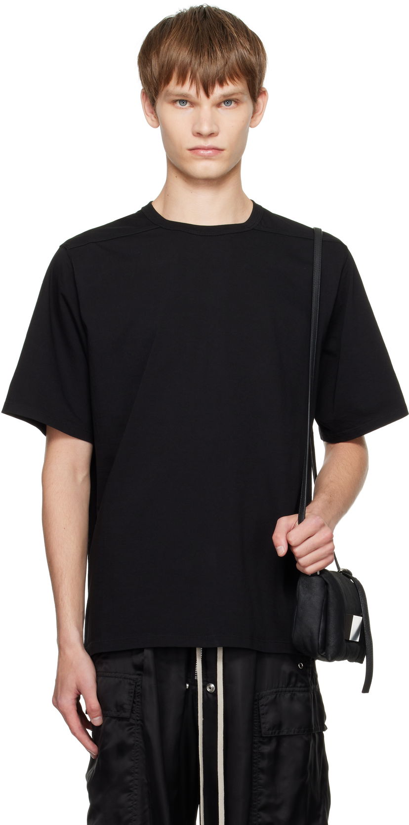 Majica kratkih rukava Rick Owens Rick Owens Concordians Brad T-Shirt Crna | RU02E1232 JA