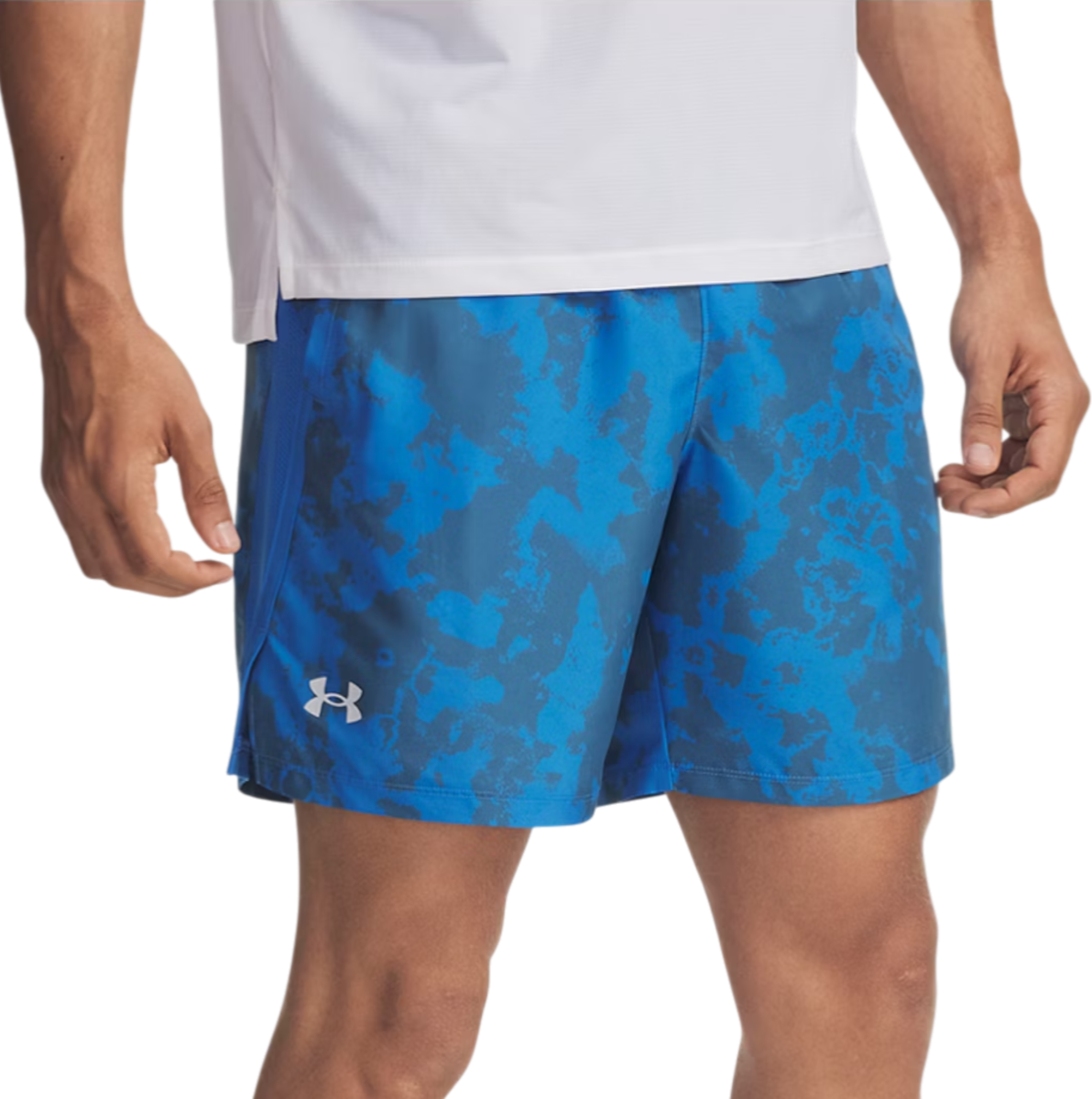 Kratke hlače Under Armour Under Armour UA Launch 7" Print Shorts Plava | 1382621-402, 0