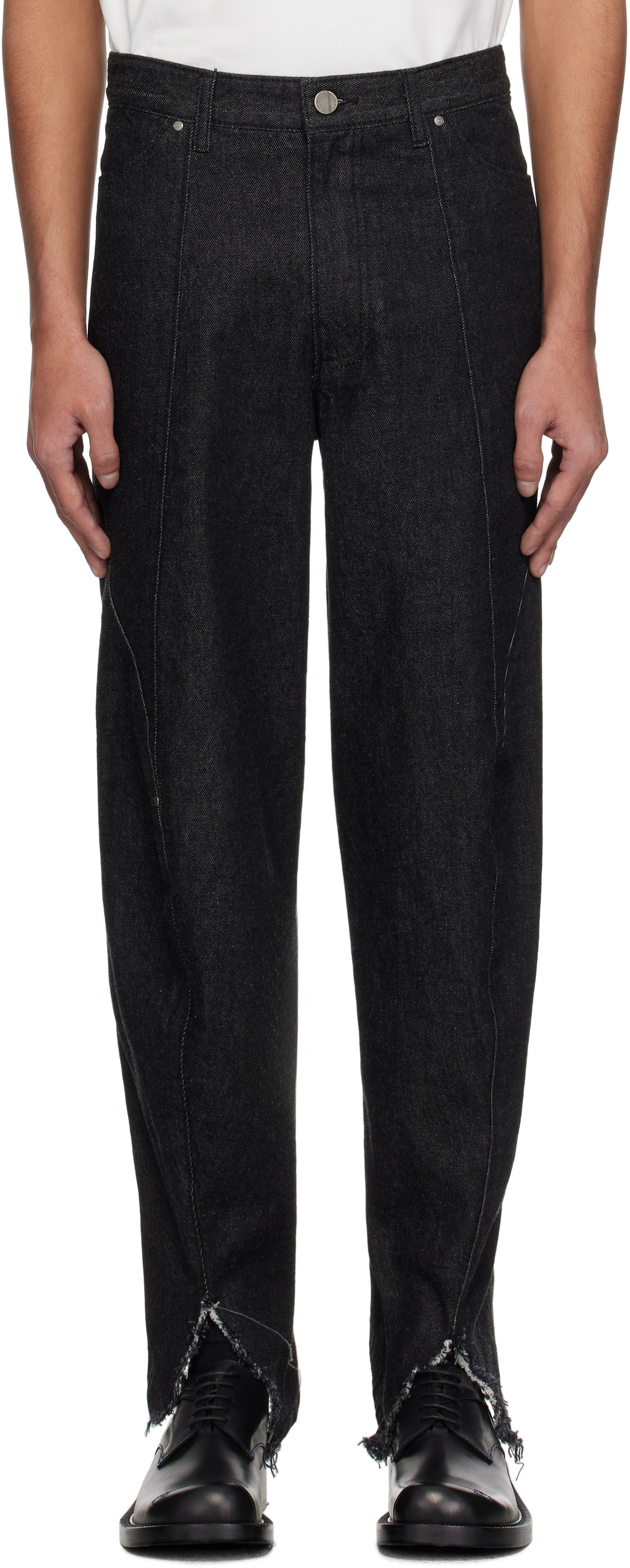 Jeans ADER ERROR ADER error 0105 Split Hem Jeans Crna | BO01SSJE0105BK, 0