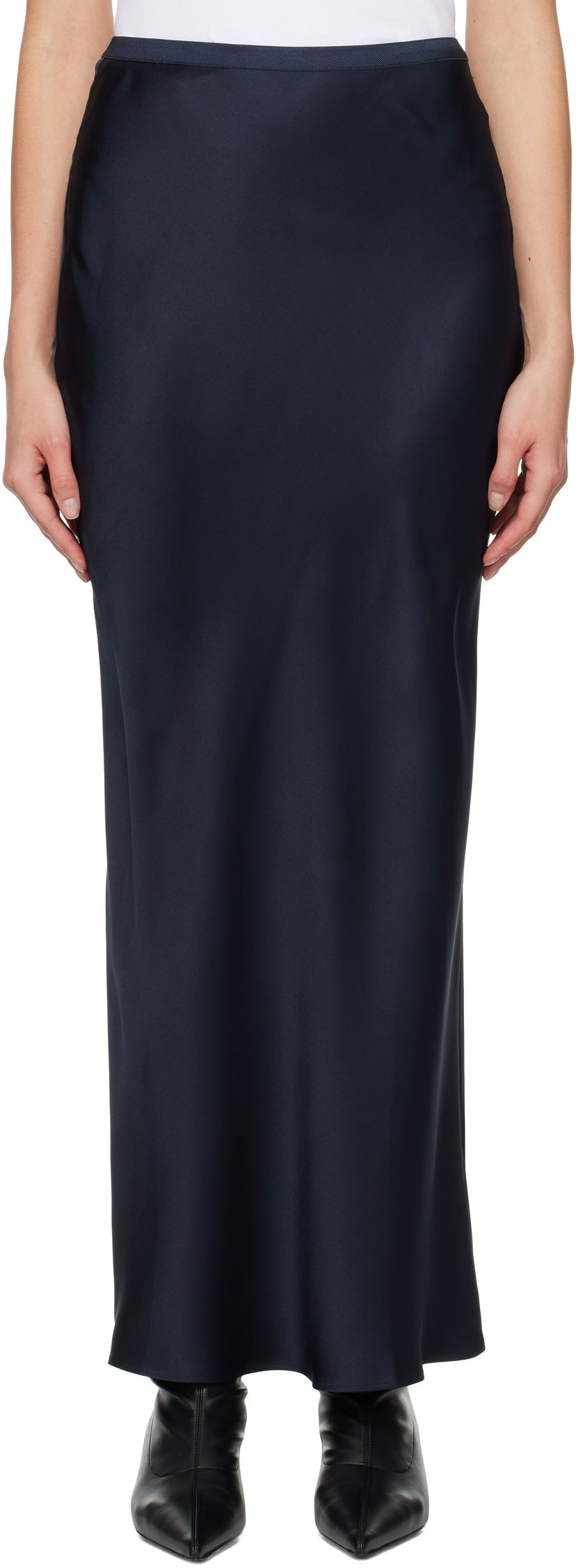 Suknja Anine Bing Anine Bing Maxi Silk Skirt Tamnoplava | A-04-2320-NYA23