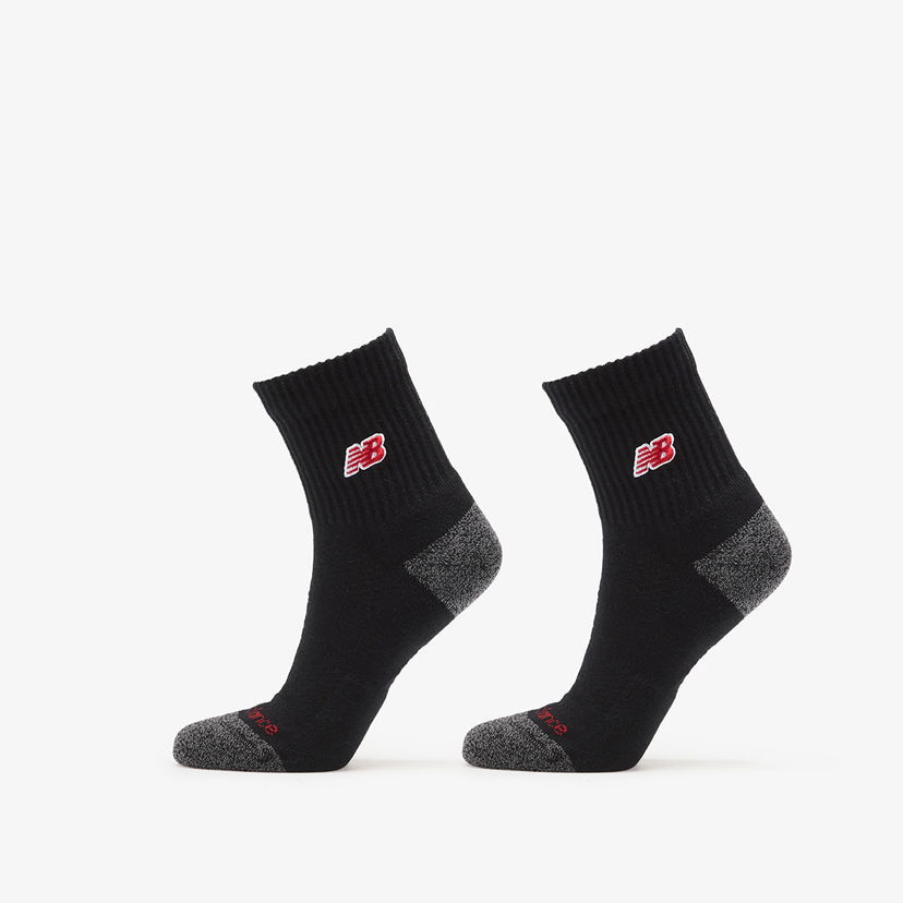 Čarape New Balance Active Premium Crew Quarter Socks (2 Pairs) Crna | LAS25304BK