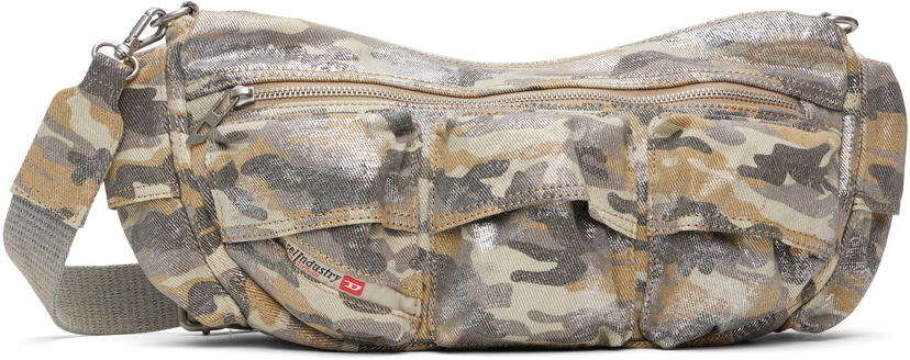 Torba za rame Diesel Multi-Pocket Crossbody Bag Bež | X10280-P8082-T2037