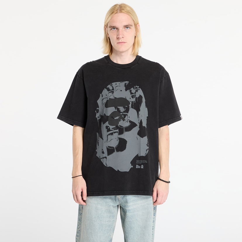 Majica kratkih rukava BAPE Ape Head Heavy Washed Relaxed Fit T-Shirt Crna | 001CSL801308MBLK