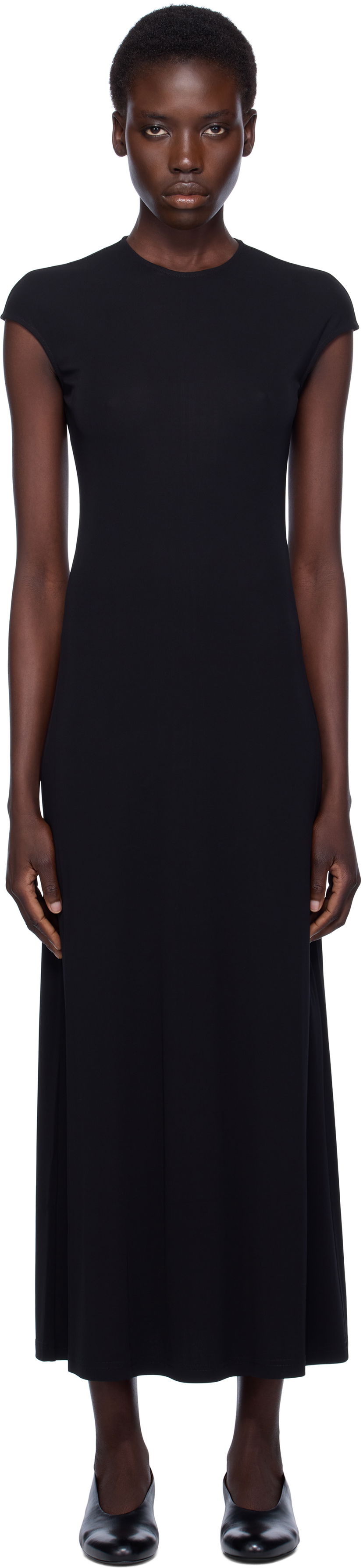 Haljina TOTEME TOTEME Everyday Midi Dress Crna | 252-WRD0188-FB0162