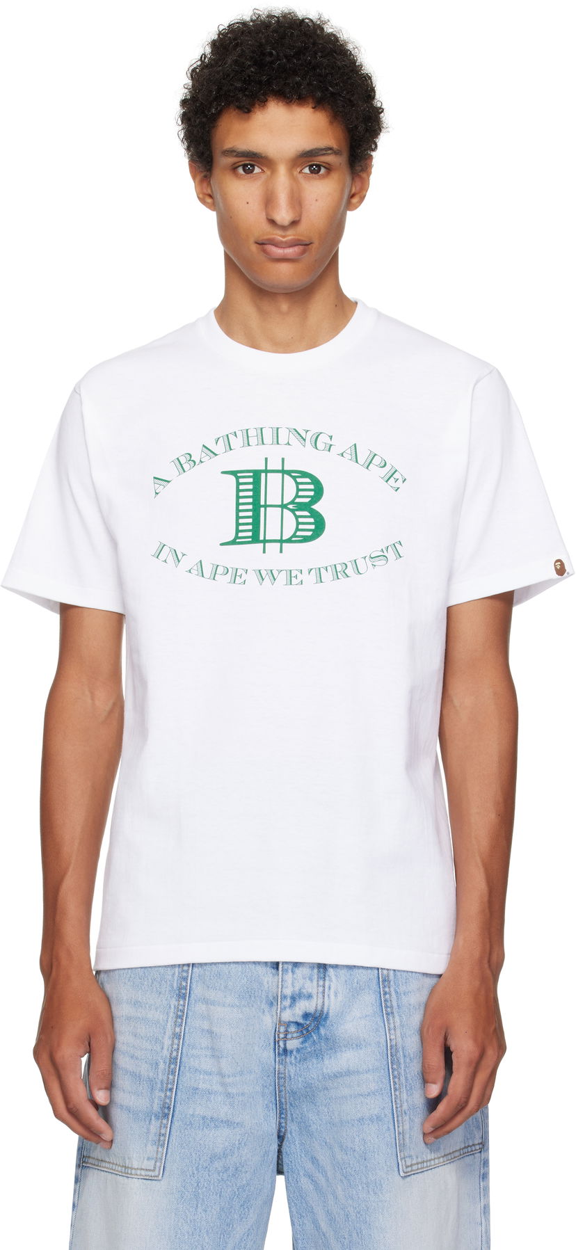 Majica kratkih rukava BAPE Money 'B' Logo T-Shirt Bijela | 001TEL301058M