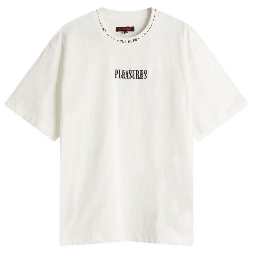 Majica kratkih rukava Pleasures Pleasures Cut Here Heavyweight T-Shirt Bijela | P25SP027-WHT