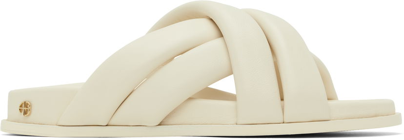 Donje rublje i čarape Anine Bing ANINE BING Lizzie Padded Slide Sandals Bijela | A-14-4028-150