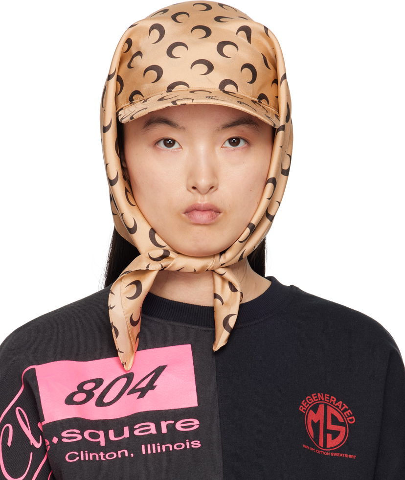 Dukserice Marine Serre Marine Serre Silk Veiled Cap Crna | UHG035A CWOV0043
