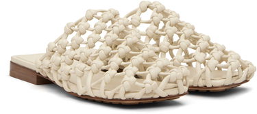 Tenisice i cipele Bottega Veneta Bottega Veneta Supple Lambskin Flat Sandals Bijela | 827669 V3H60, 3