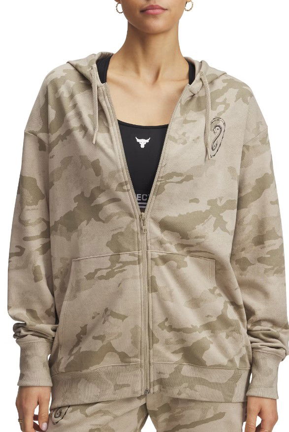 Dukserice Under Armour Project Rock Heavyweight Full Zip Hoodie Bež | 1389708-299