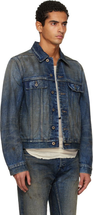 Jakna Rick Owens Concordians Trucker Denim Jacket Plava | DL02E2788 HVWJP, 1