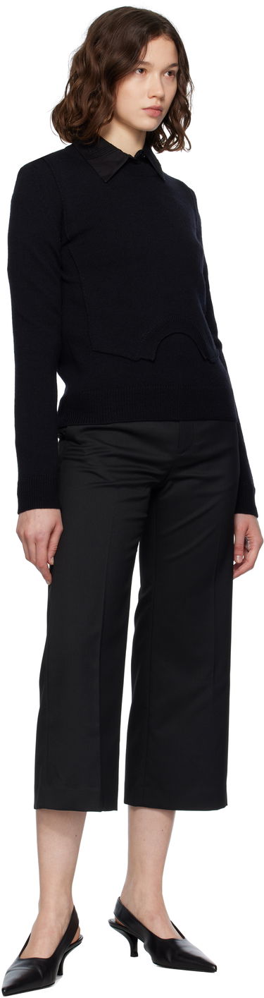 Hlače Maison Margiela MM6 Maison Margiela Tailoring Blend Cropped Trousers Crna | S52KA0535 M35227, 3