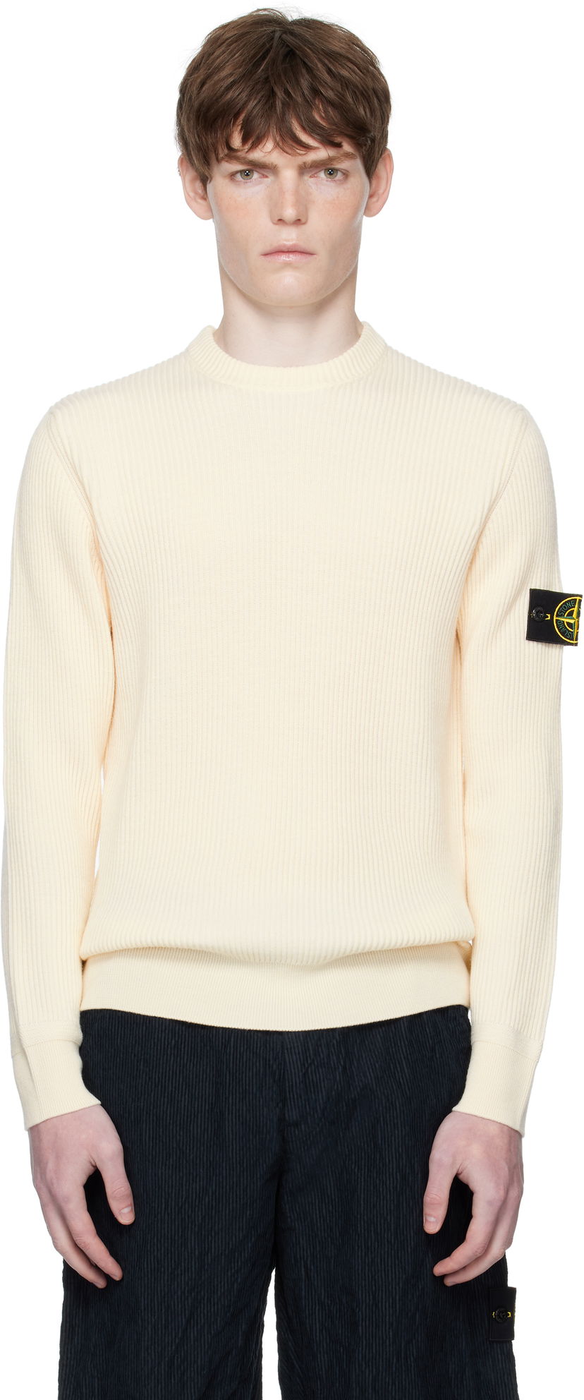 Džemper Stone Island Stone Island Full Rib RWS Wool Sweater Žuta | K2S15 5100053 S00C2