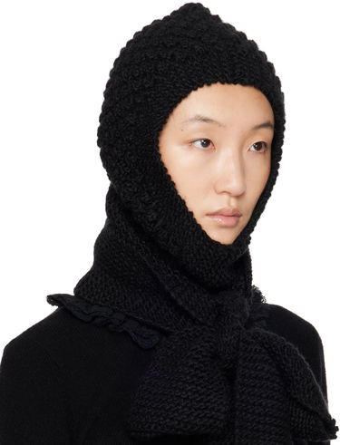 Šal SHUSHU/TONG SHUSHU/TONG Knit Bowknot Hooded Scarf Crna | MWDCAC05 ACR001, 3