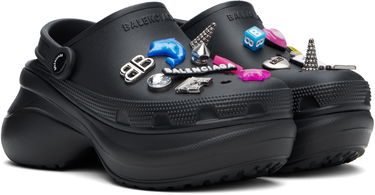 Odjeća Balenciaga Balenciaga Crocs Edition Jibbitz Mules Crna | 720762 W0FOW, 3