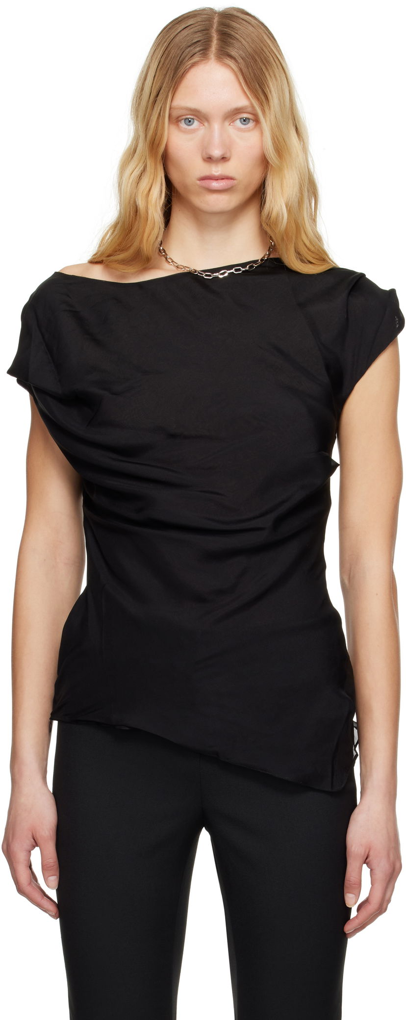 Majica bez rukava Entire Studios Twist Blouse Crna | ESW-S25-8006-RA
