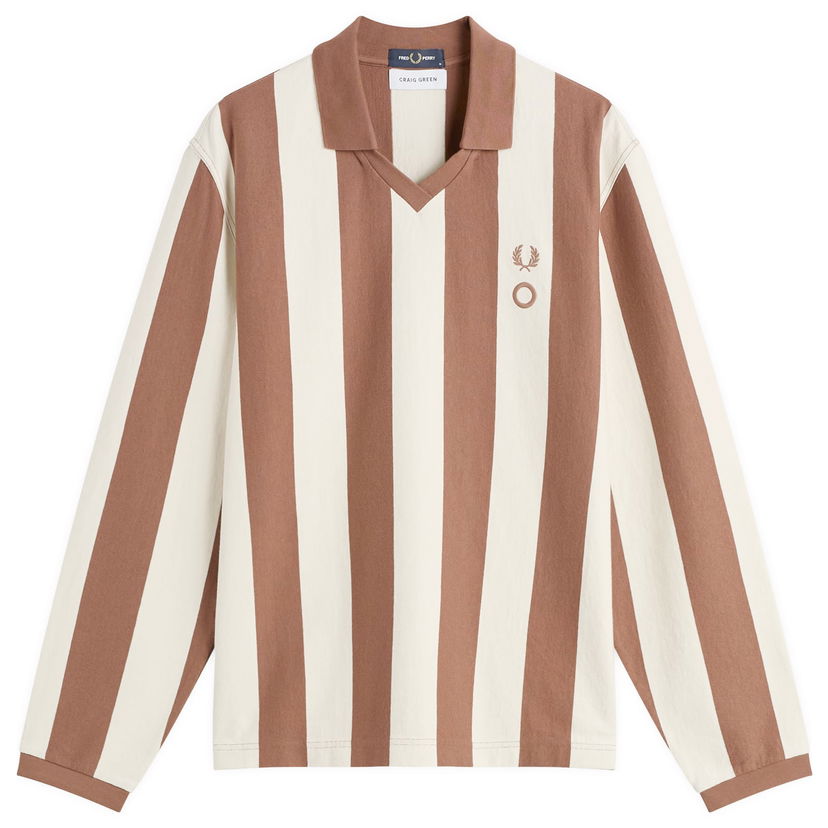 Polo majica Fred Perry x Craig Green Heavy Weight Long Sleeve Striped Polo Shirt Višebojno | SM1142-76A