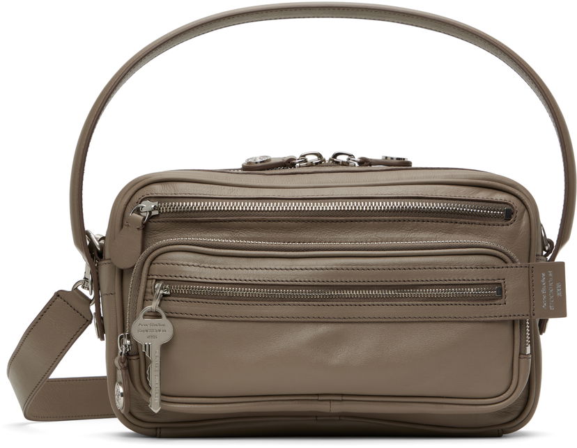Torba za rame Acne Studios Acne Studios Camero Party Leather Shoulder Bag Siva | C10240-