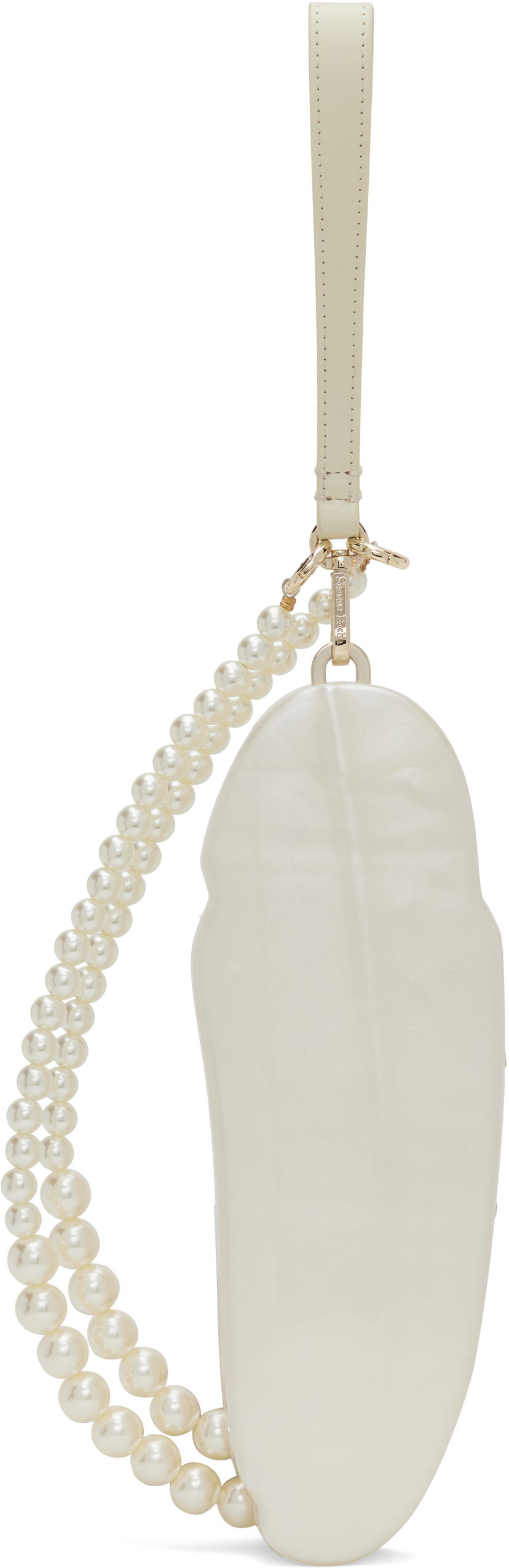 Ručna torbica Simone Rocha Simone Rocha Feather Pearl Bag Bijela | BAG180CB 0773