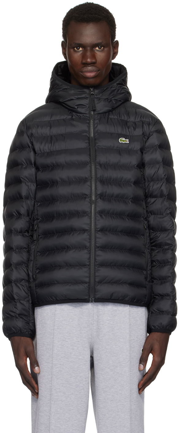 Pernata jakna Lacoste Puffer Jacket With Hood Crna | BH2909_031
