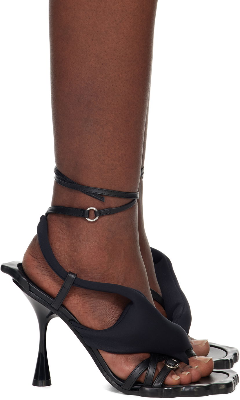 Njega cipela Ottolinger Ottolinger Flower Heeled Sandals Crna | 13190013102