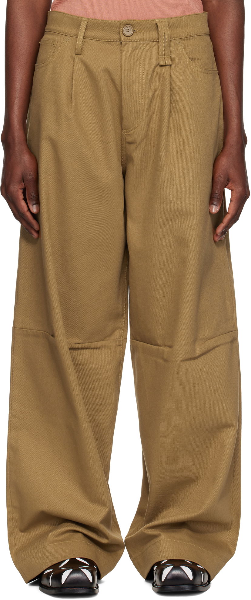Hlače Simone Rocha Simone Rocha Embellished Puddle Trousers Smeđa | 4131B 1074