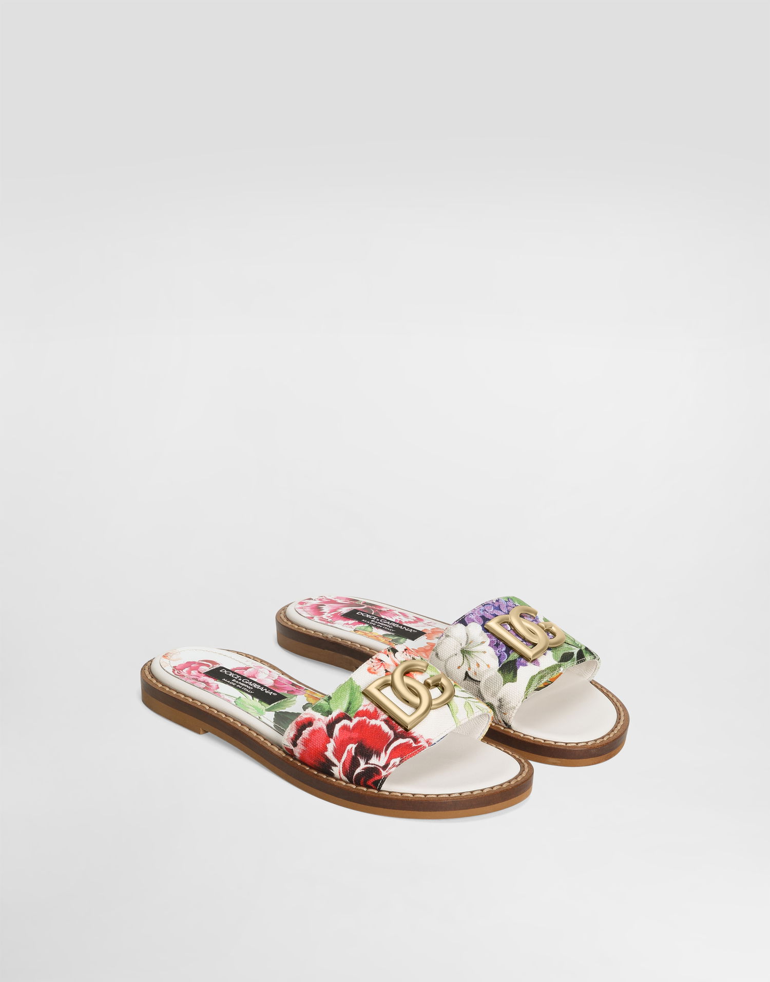 Dodaci Dolce & Gabbana Dolce & Gabbana Canvas Sliders with Flower and DG Logo Višebojno | D11316A4194HA5KU, 1