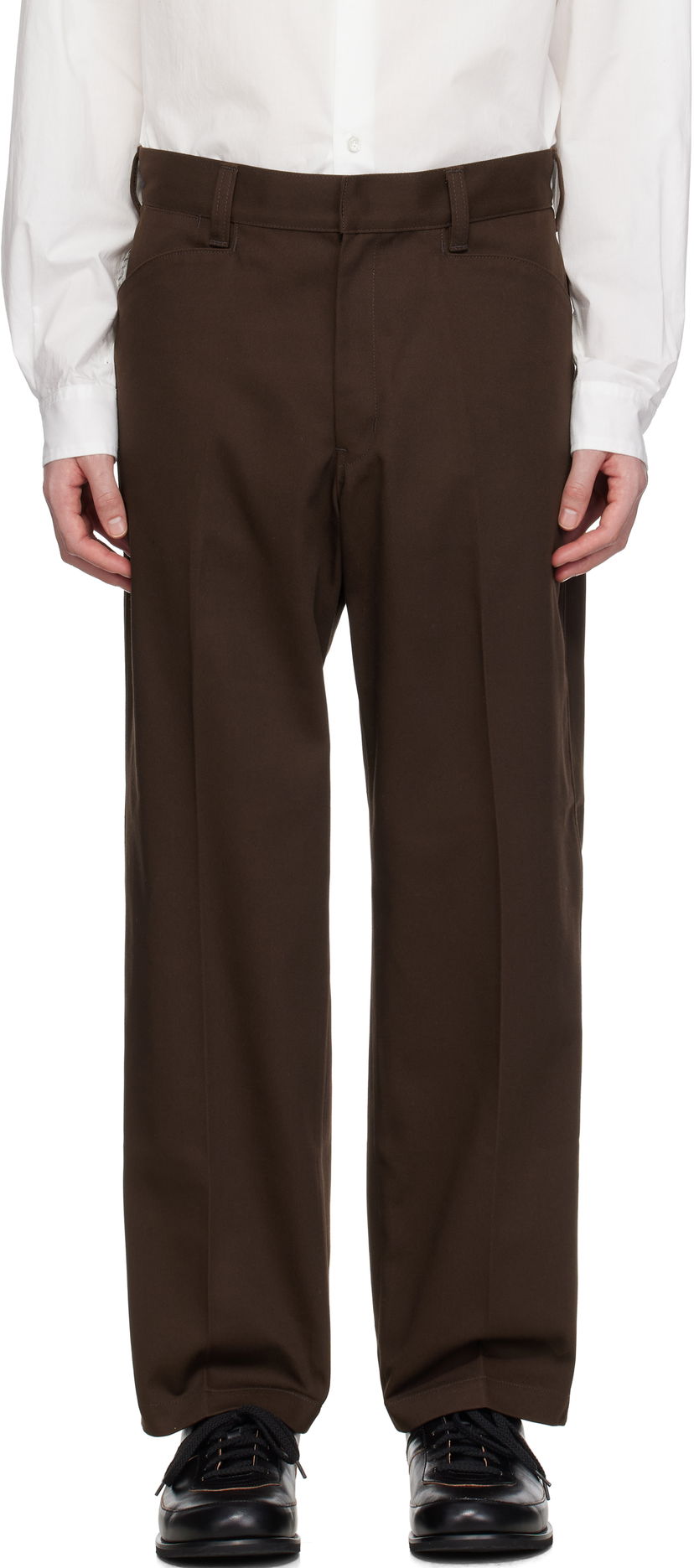 Hlače Neighborhood Neighborhood WP Wide Trousers Smeđa | 251SPNH-PTM01