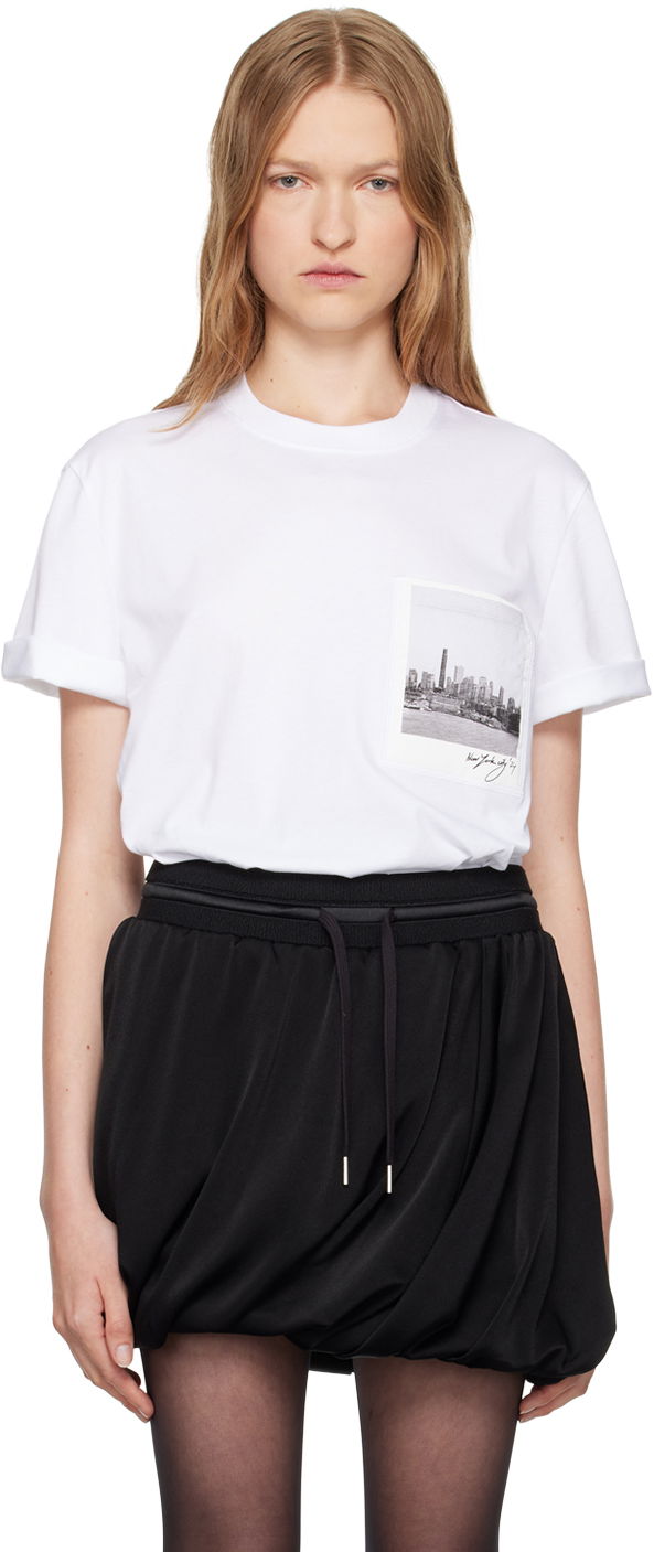 Majica kratkih rukava Helmut Lang Skyline Postcard Graphic T-Shirt Bijela | O07HM501