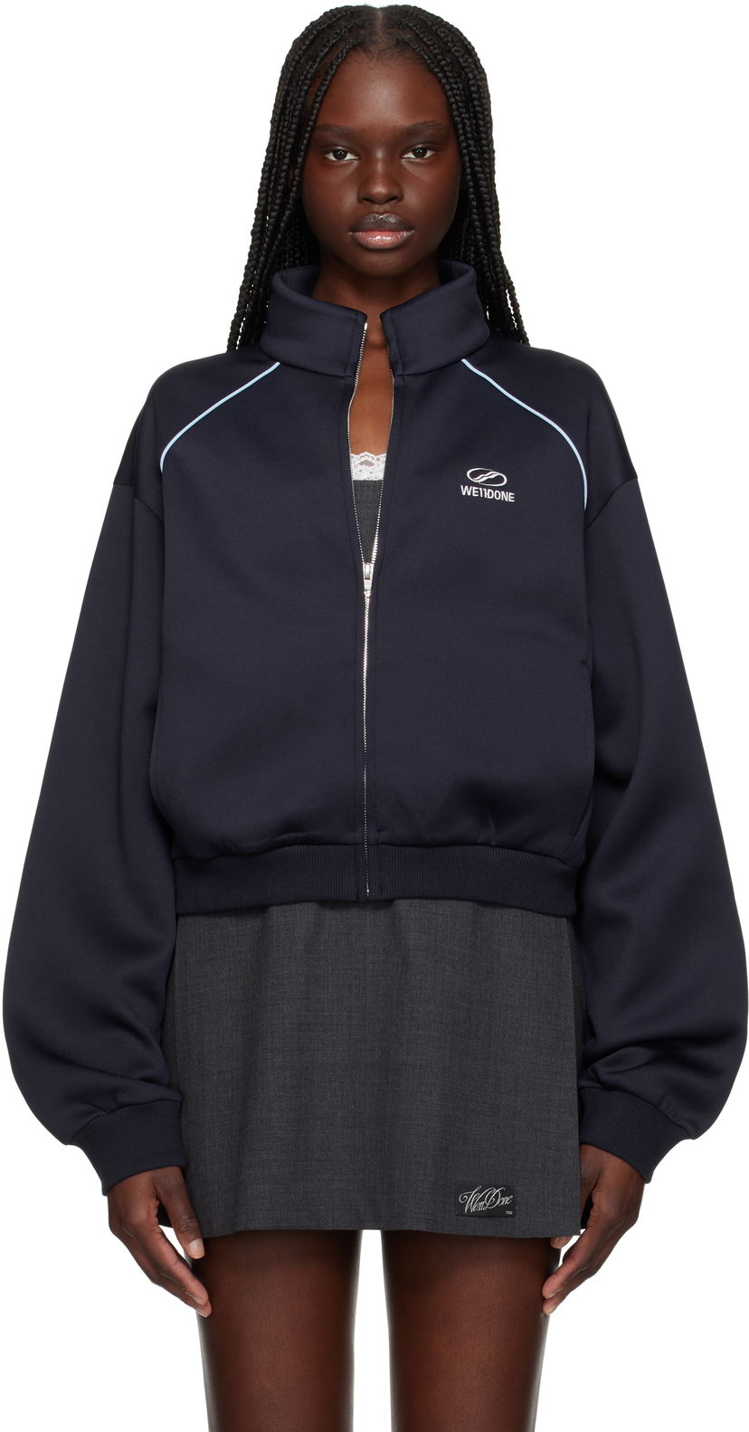 Bomber jakna We11done We11done Sporty Selldone Track Jacket Tamnoplava | WD-TJ1-25-832-W-NV