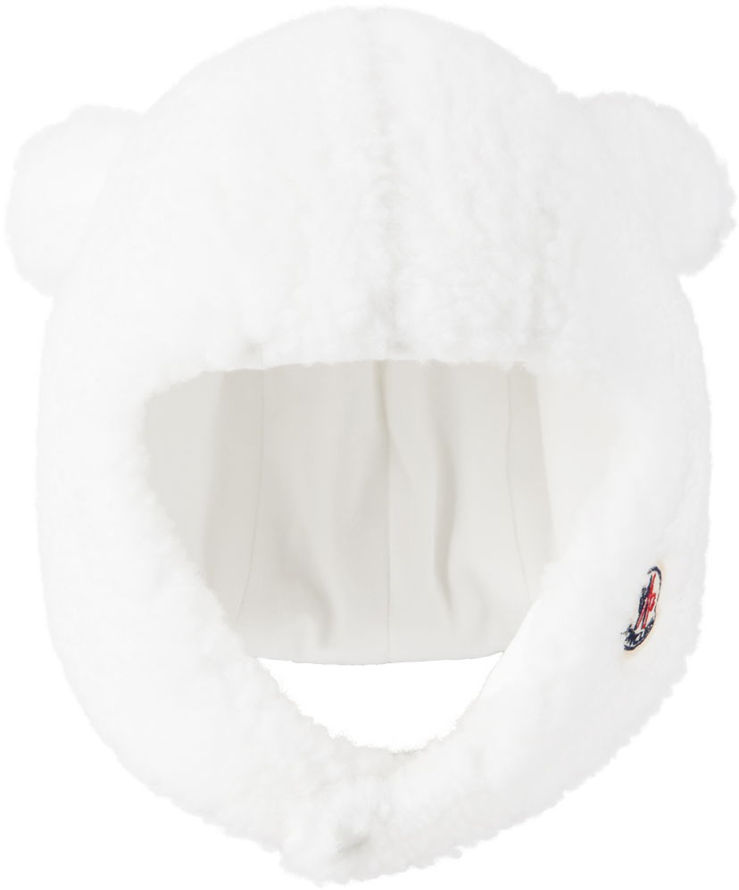 Kapica Moncler Moncler Enfant Teddy Earflap Beanie Bijela | K29513B0000189A3X