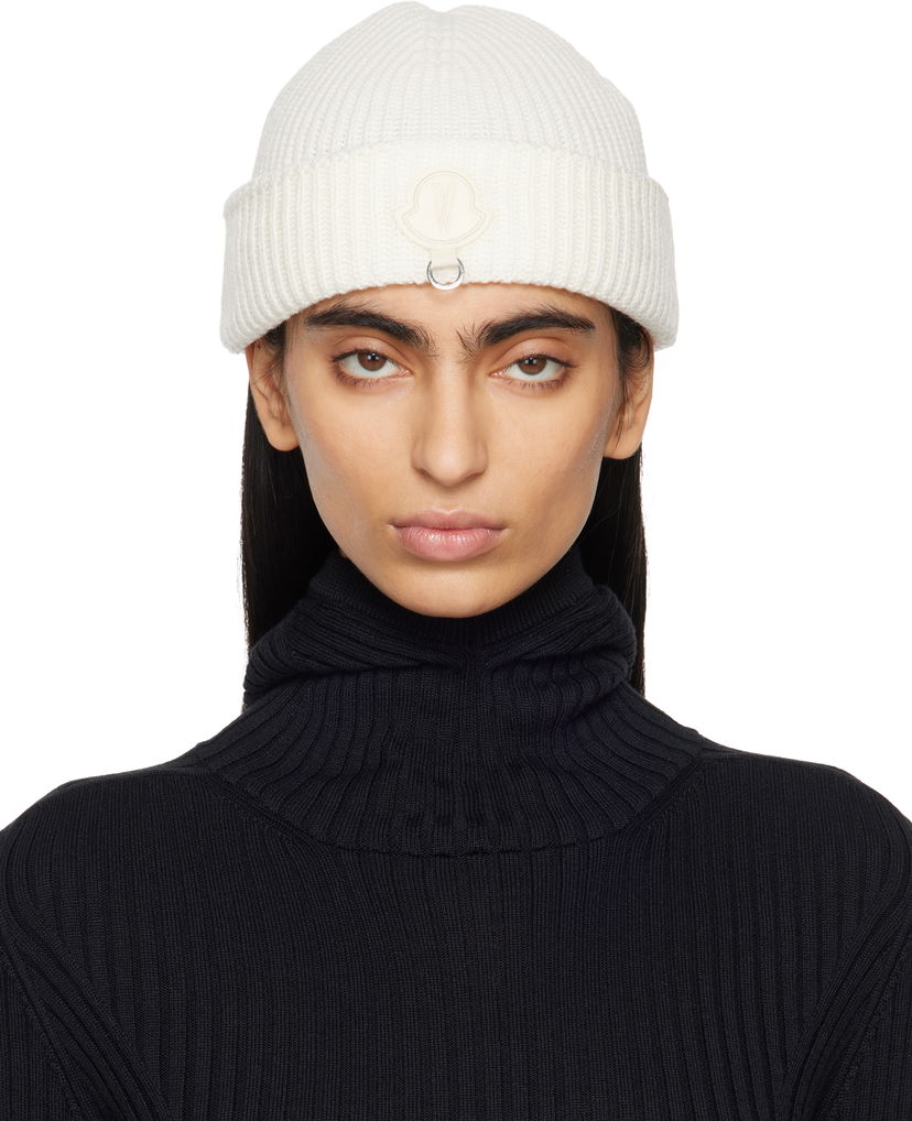 Kapica Moncler Willow Smith x Wool Beanie With Logo Patch Bijela | J209T 3B00004 - M1131
