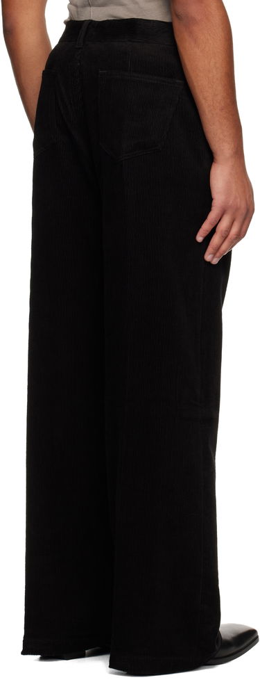 Hlače Rick Owens Corduroy Concordians Geth Trousers Crna | RU02E1333 MLC9, 2