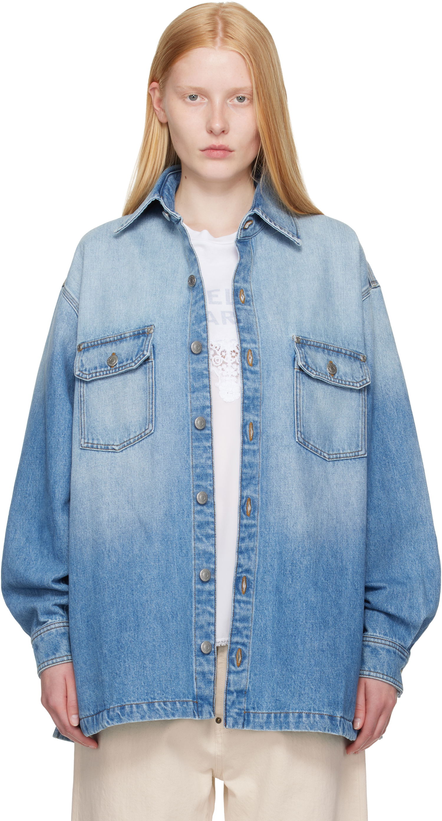 Košulja Stella McCartney Stella McCartney Iconic Denim Shirt Plava | 6D04113SQH27, 0