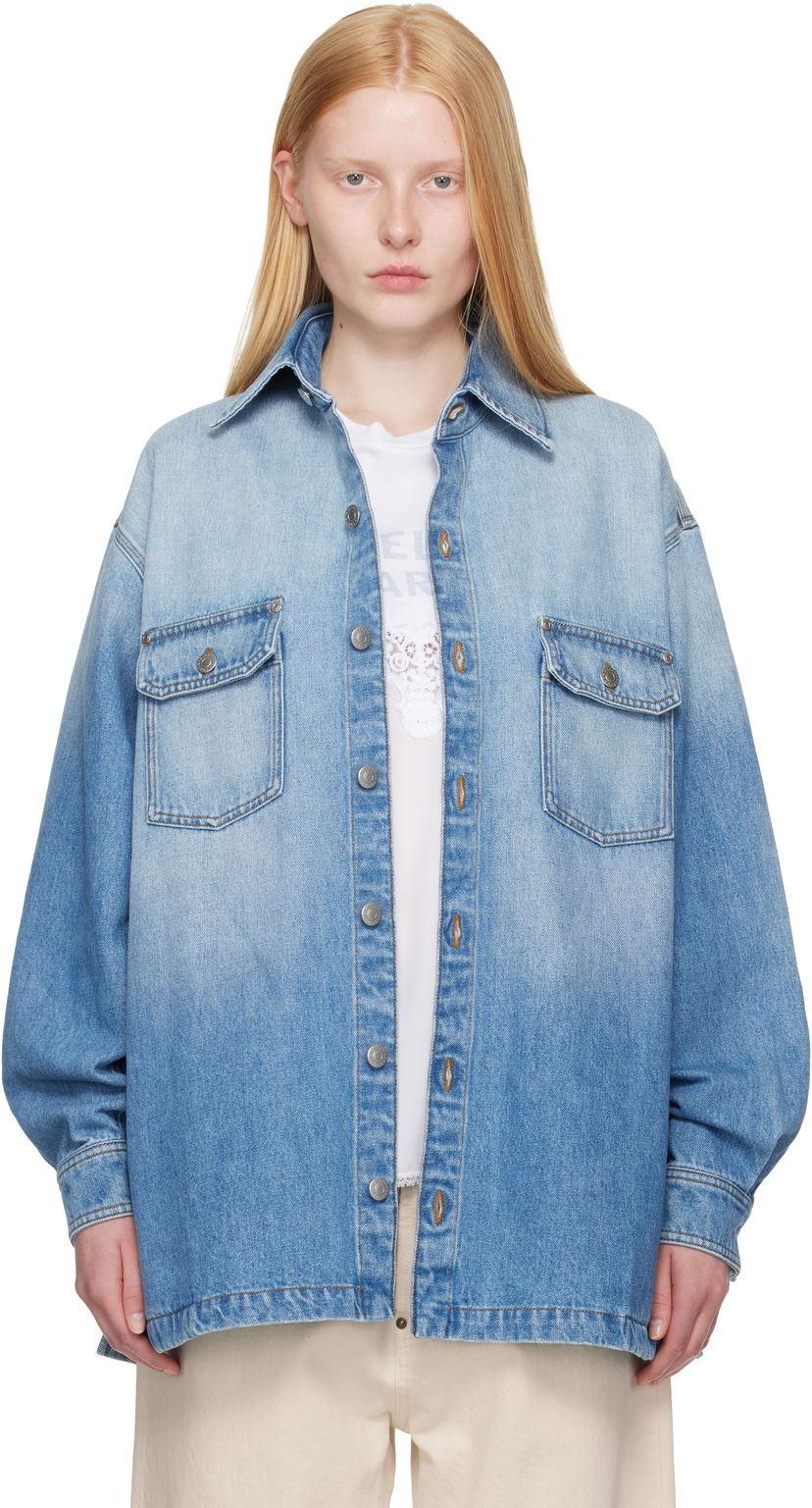 Košulja Stella McCartney Stella McCartney Iconic Denim Shirt Plava | 6D04113SQH27